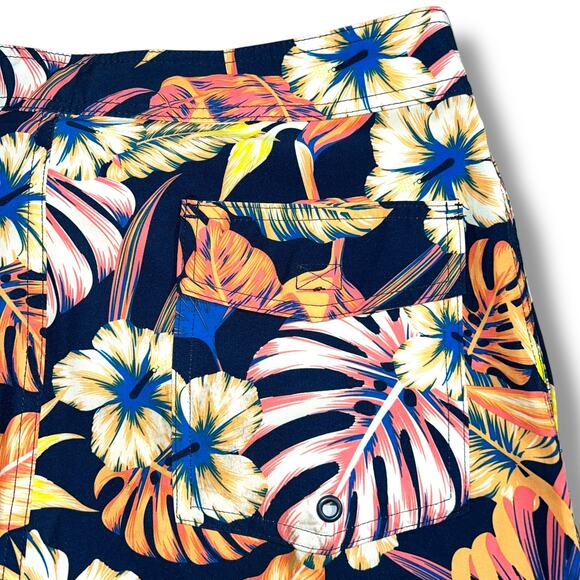 No Boundaries Mens Board Shorts Swim Trunk Swimsuit Tropical Floral Print Sz 32 - Picture 4 of 8